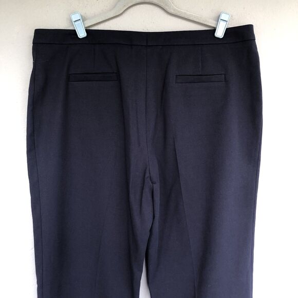 Escada Tovata Pants Women 44 /14 Straight Wide Leg Trousers Designer Quiet Luxe - Picture 7 of 15